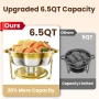 Комплект за бюфет WARMOUNTS 6L Gold Chafing Dish, 2 броя, кръгли затоплящи чинии с капак, снимка 2