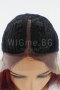Дълга перука от ЕСТЕСТВЕН косъм цвят бордо Стефани, снимка 3