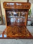 Уникален голям антикварен френски шкаф скрин бар интарзия, снимка 7