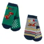 Бебешки противохлъзгащи се чорапи сиво зелени динозаври - 2 чифта S_1239374, снимка 1