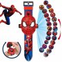 Спайдърмен Spiderman  3D детски часовник прожектор