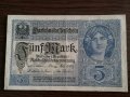 Банкнота - Германия - 5 марки | 1917г., снимка 1 - Нумизматика и бонистика - 35285008