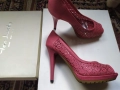 Розови сандали на висок ток 37 номер обувани веднъж 16лвв, снимка 5