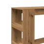 vidaXL Бар маса с рафтове дъб артизан 90x40x103,5 см инженерно дърво, снимка 7