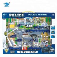 50 части полицейски комплект играчки полиция коли, снимка 1 - Коли, камиони, мотори, писти - 31155378