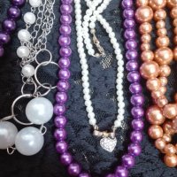 Лот  винтидж перлени гердани, снимка 3 - Антикварни и старинни предмети - 36610428