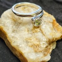 Елегантно сребърно пръстенче с цирконче (размер 17мм) , снимка 3 - Пръстени - 42088162