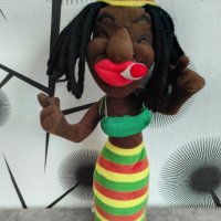 Реге кукла с расти, стил Боб Марли, снимка 1 - Кукли - 40016721