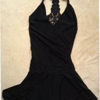 Еластична черна къса рокля с дантелен гръб , снимка 6 - Рокли - 29247871