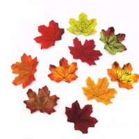 25 бр Изкуствени есенни листа листо за декорация и украса от текстил кленови, снимка 2 - Други - 23209937