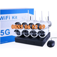 Комплект безжично WIFI видеонаблюдение 8 камери 5G WIFI , снимка 2 - Комплекти за видеонаблюдение - 44583445