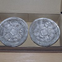 Сервиз 6 чинийки оловен кристал, снимка 1 - Чинии - 40799827