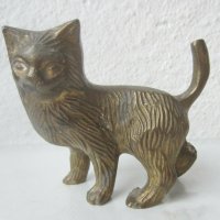 котка и лъв метал бронз месинг фигура статуетка , снимка 2 - Статуетки - 31488773