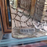 Голяма невероятна италианска сребърна 3D картина - Огледало, снимка 3 - Антикварни и старинни предмети - 37371229