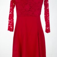 Червена рокля с дантела марка Creens - XL, снимка 3 - Рокли - 38778690