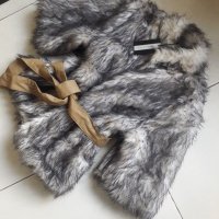 Пухено палтенце, снимка 3 - Палта, манта - 38811363