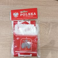 Шал за кола, малък шал на Полша Polska чисто нов , неразопакован, снимка 2 - Шалове - 44364499