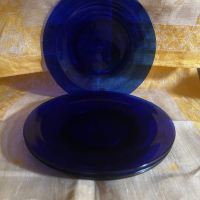 Сервиз от кобалтово синьо стъкло, снимка 3 - Сервизи - 44933918