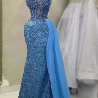 Луксозна бална рокля тип Русалка, снимка 1 - Рокли - 40378294