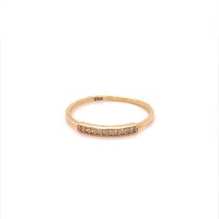 Златен дамски пръстен 0,97гр. размер:56 14кр. проба:585 модел:20119-6, снимка 1 - Пръстени - 42615610