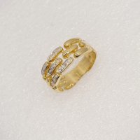 Златни пръстени-18К с диаманти, снимка 16 - Пръстени - 39790190