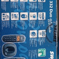 Switel DE332 Duo безжичен DECT / GAP телефонен апарат черен, снимка 1 - Стационарни телефони и факсове - 42728024