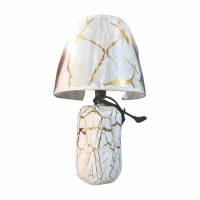 Стилна нощна лампа с елегантен мраморен дизайн, снимка 2 - Настолни лампи - 44915184