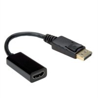 Преходник от DP M към HDMI F Digital One SP01201 Адаптер DP to HDMI F, снимка 1 - Кабели и адаптери - 31334862