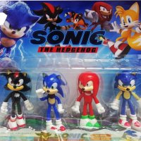 Фигурки Sonic, Пластмасови, Комплект 4 бр., снимка 1 - Фигурки - 38576850