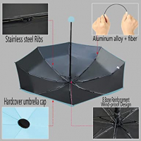 Нов сгъваем ултра лек преносим чадър предпазва от слънце и дъжд, снимка 4 - Други - 36378448