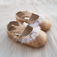 Нови бебешки буйки цвят злато 9-12 месеца , снимка 4 - Бебешки обувки - 44161160