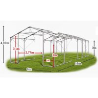 Мобилно хале с размери 6 x 16 x 3 m / 4.09 m - Euroagro, снимка 2 - Други машини и части - 35233220