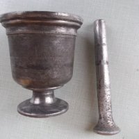 Хаван стар с чукало от бял метал - 742 гр., снимка 8 - Други ценни предмети - 30588957