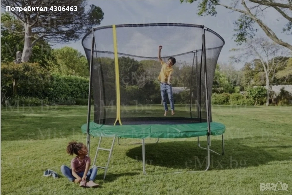 Батут Crivit 400 см с предпазна мрежа – отлично състояние, снимка 1