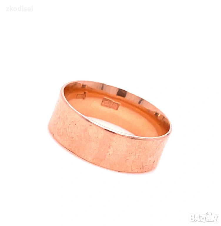 Златен пръстен брачна халка 5,20гр. размер:58 14кр. проба:585 модел:35407-5, снимка 1