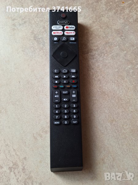 Дистанционно за телевизор Philips YKF474-B003, Prime video, YouTube, Netflix, Rakuten, Smart TV, снимка 1