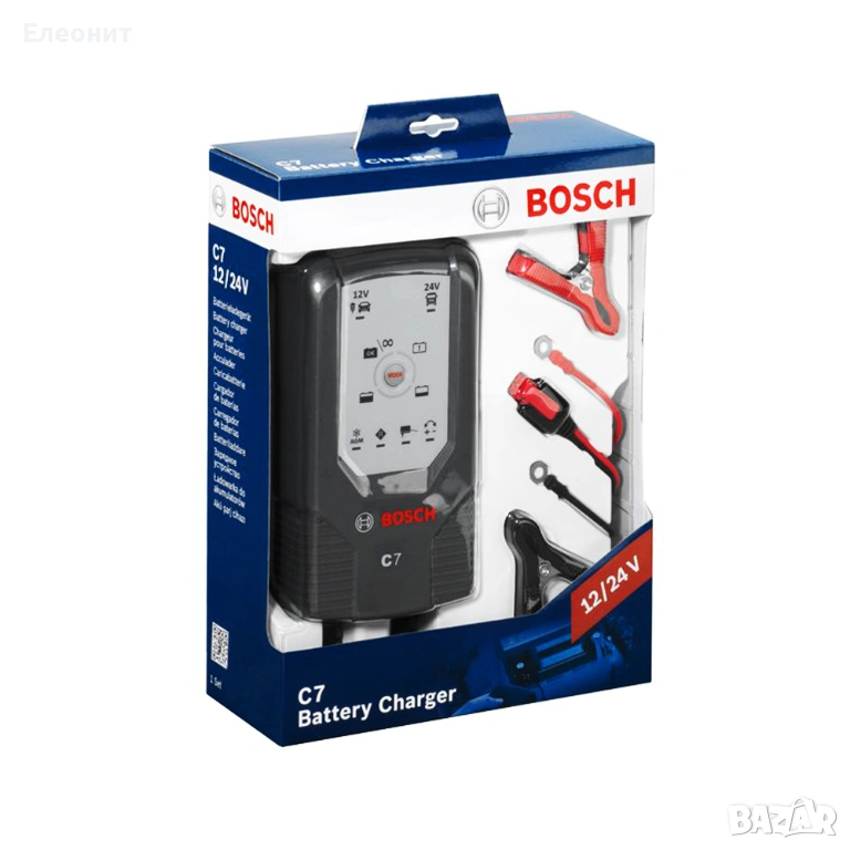 Зарядно За Акумулатор, BOSCH, C7, 12V / 24V, 3.5 / 7A, снимка 1
