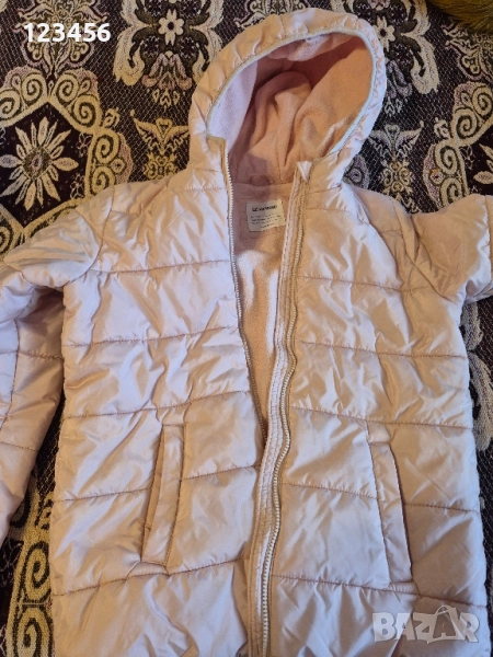 розово зимно яке с качулка, снимка 1