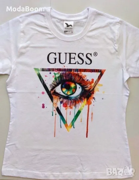 Guess бяла дамска тениска , снимка 1