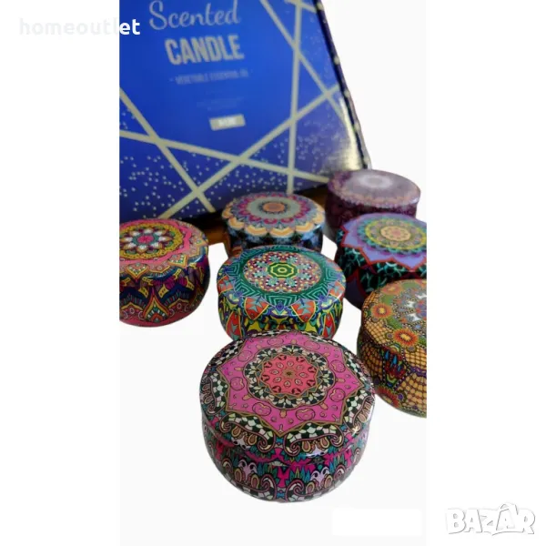 Комплект от 9 бр. ароматни свещи , снимка 1