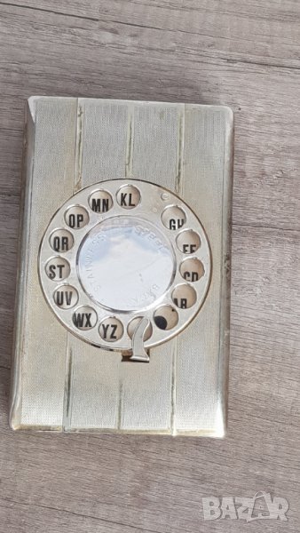 Стар метален телефонен тефтер с азбучник, снимка 1
