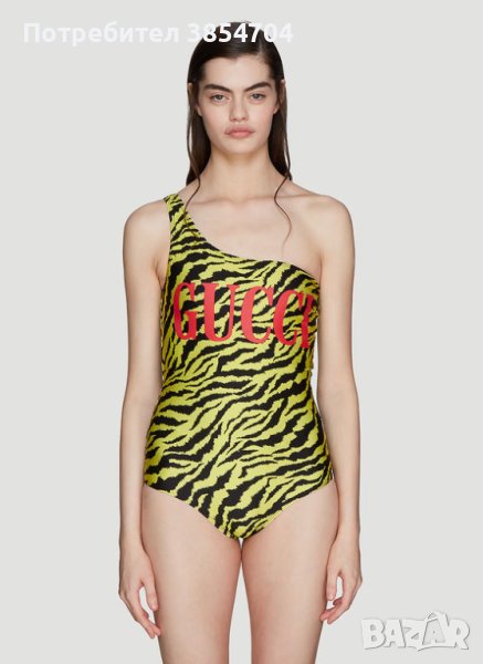 Gucci Yellow Zebra Sparkling One-Piece Swimsuit*Бански Гучи ХС-С*Gucci , снимка 1
