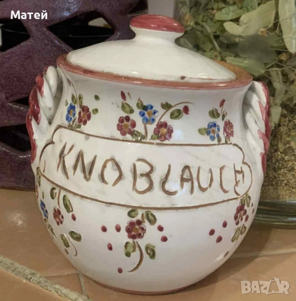 Керамичен съд за съхранение на чесън* Без забележки , снимка 1