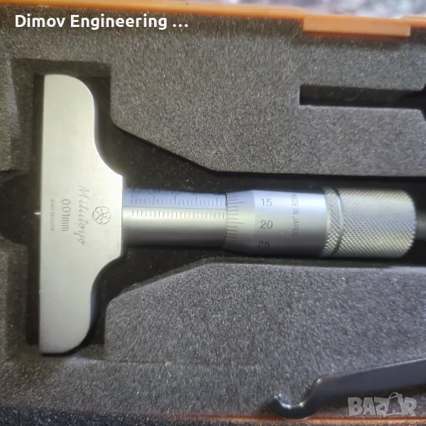 Микрометричен дълбокомер 0-50мм Mitutoyo , снимка 1