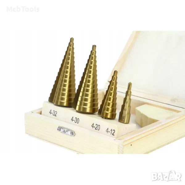 Комплект конусовидни свредла 4 броя, снимка 1