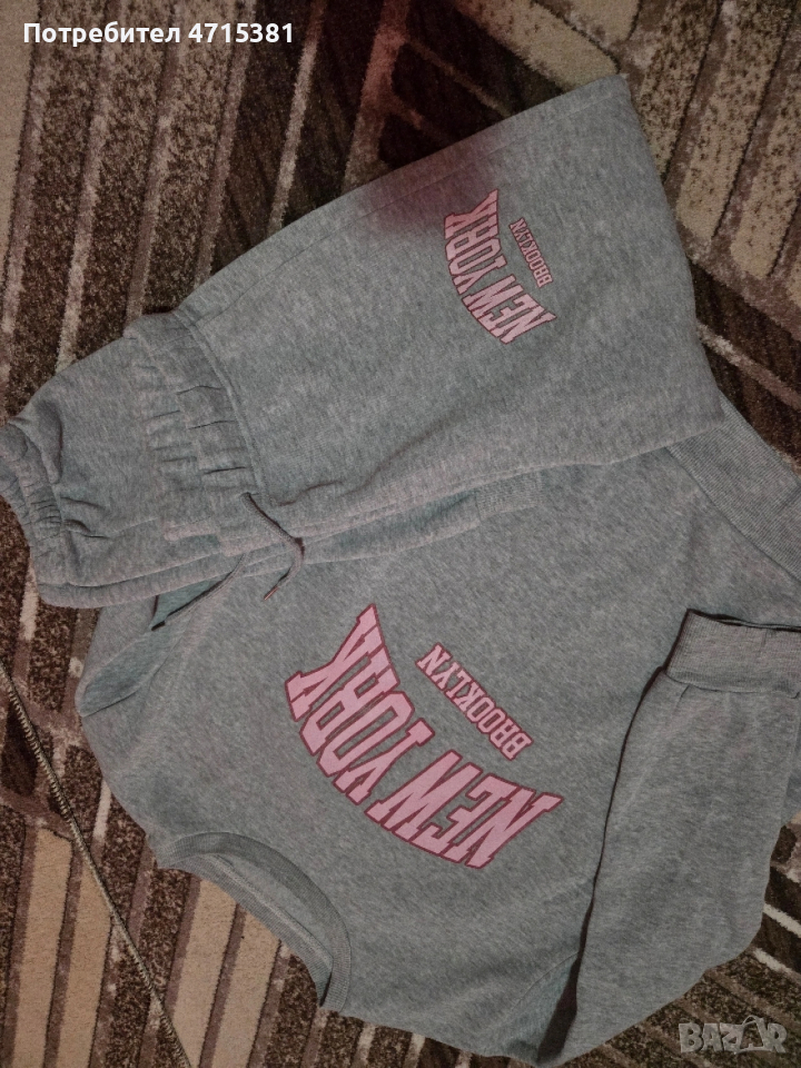 дамски комплект памучен панталон с блузка, снимка 1