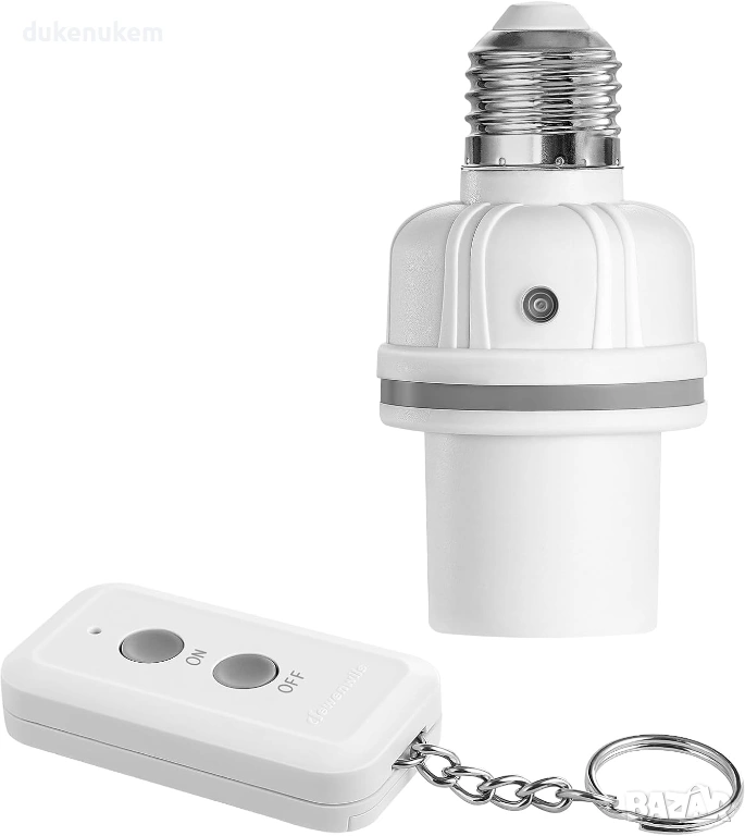 Безжична фасунга E27 с дистанционно управление, снимка 1