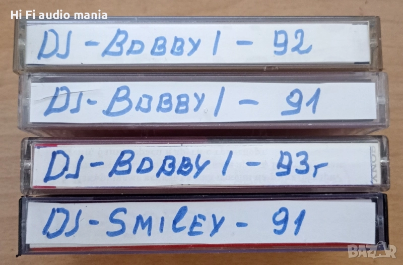 Продавам 4 броя аудио касети с DJ BOBBY I и DJ SMILEY , снимка 1