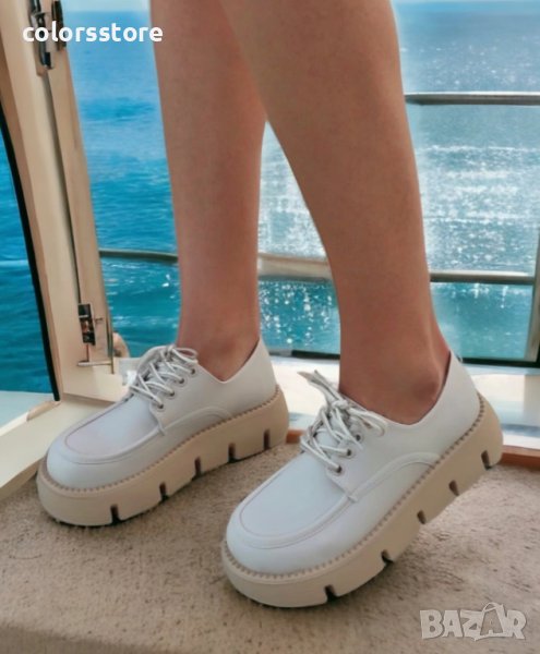 Равни обувки - бежова кожа - BZ7, снимка 1