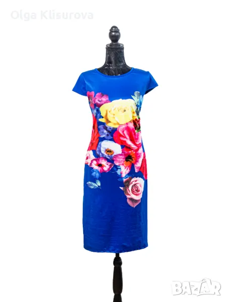 Ефектна рокля с флорални мотиви, снимка 1